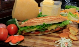Freshly prepared sandwich